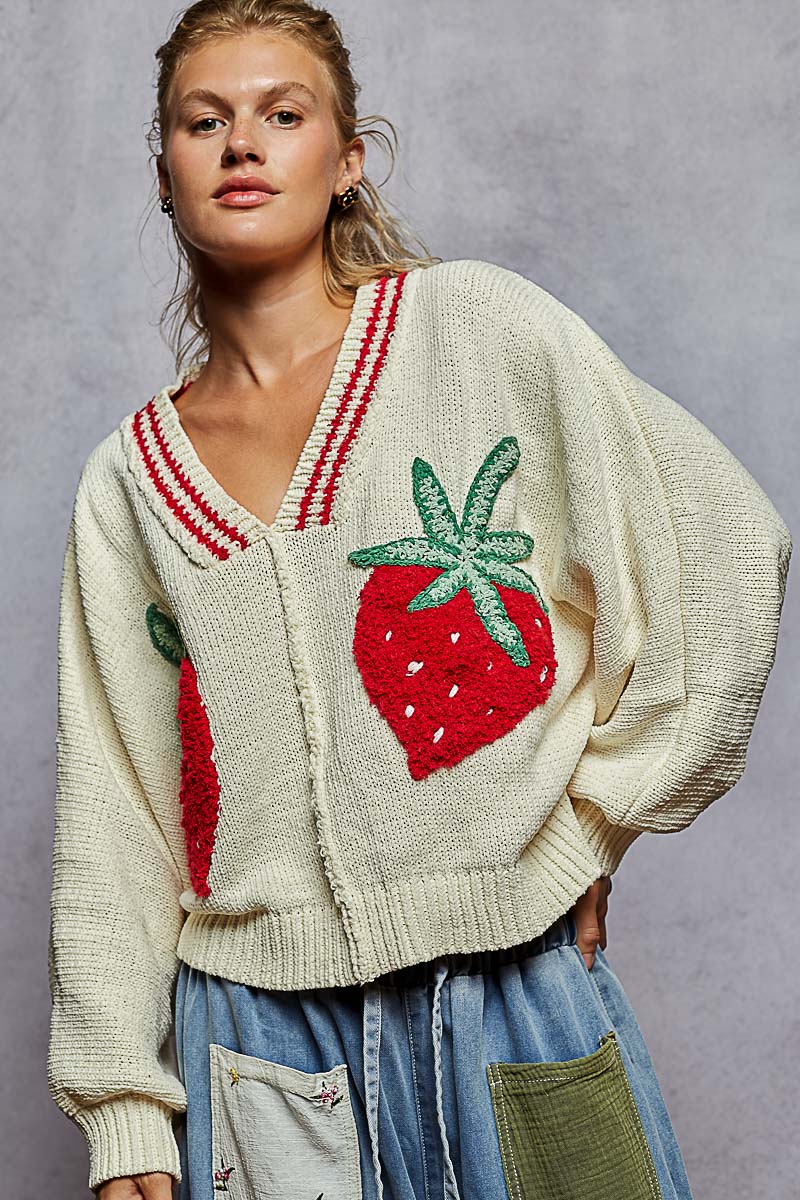 Strawberries on Cream Sweater
