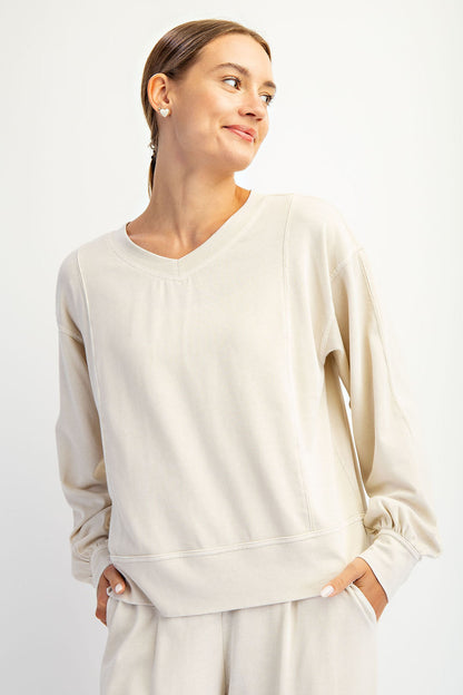 Taupe Long Sleeve Top