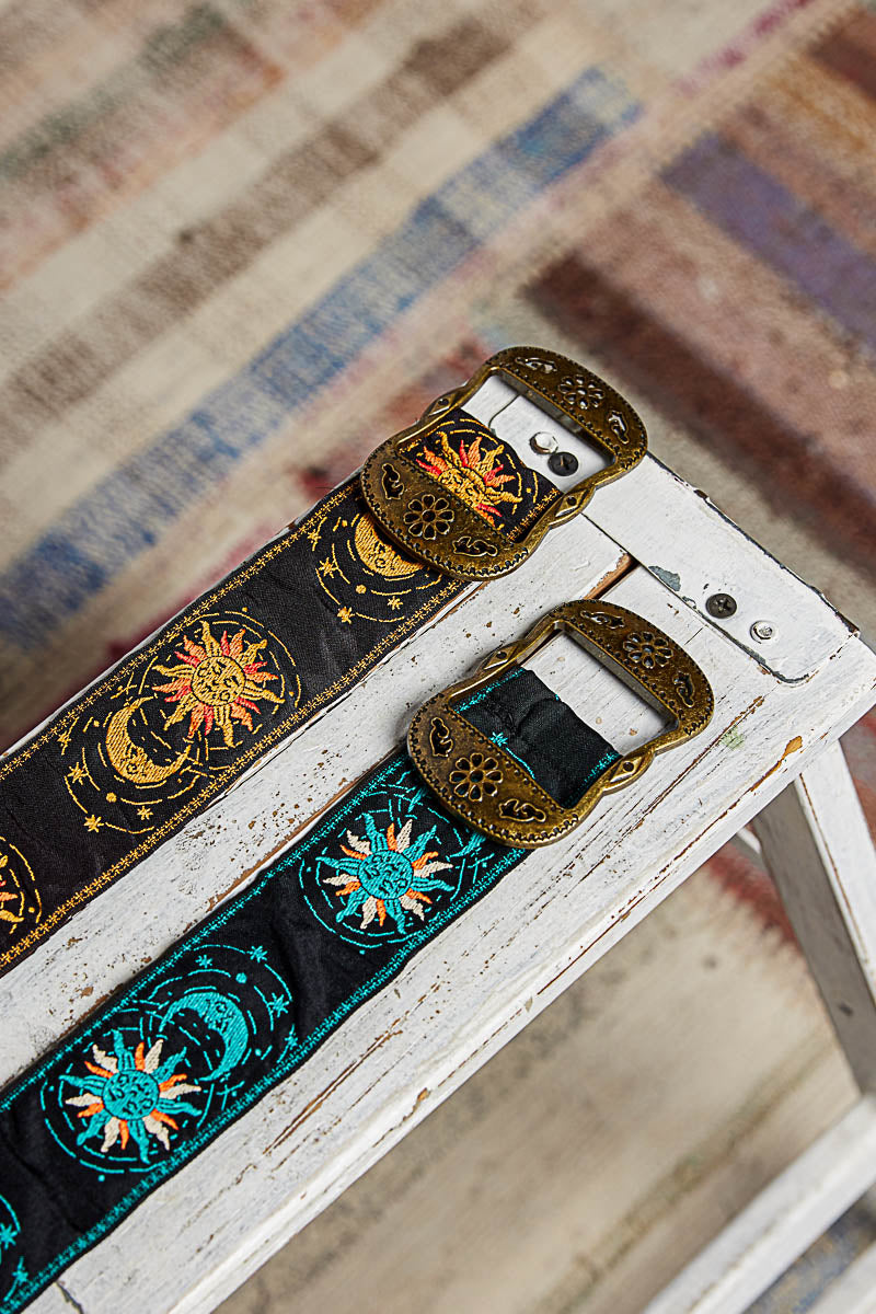 Brass Buckle Sun/Moon Belt