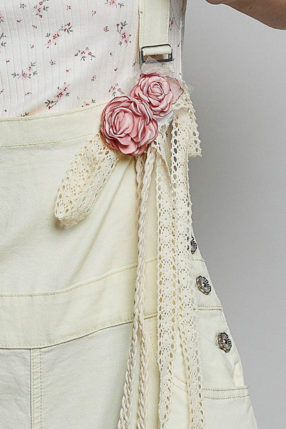 Crochet Lace and Flower Belt