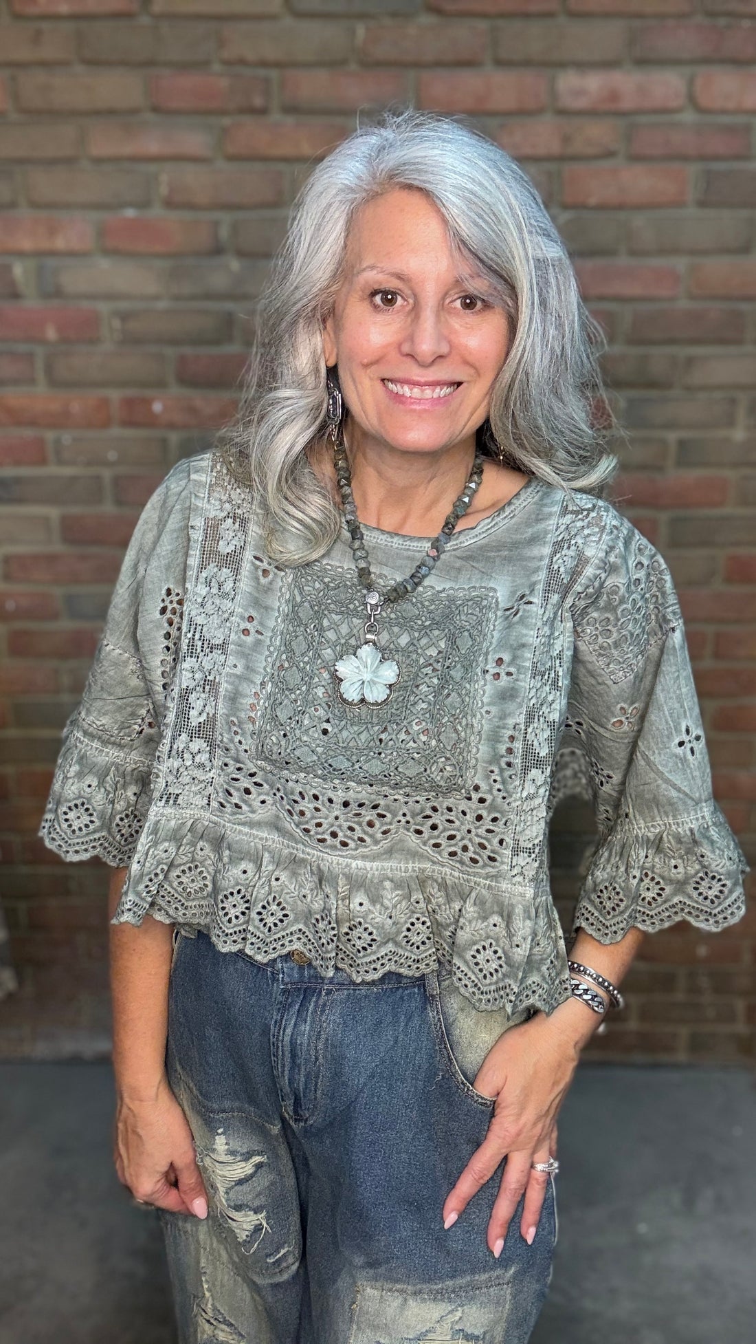 Softly Worn Top - Charcoal