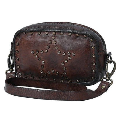 Leather Star Studded Bag