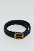 Braided Leather Belt Slim Width - Vintage Vault Boutique