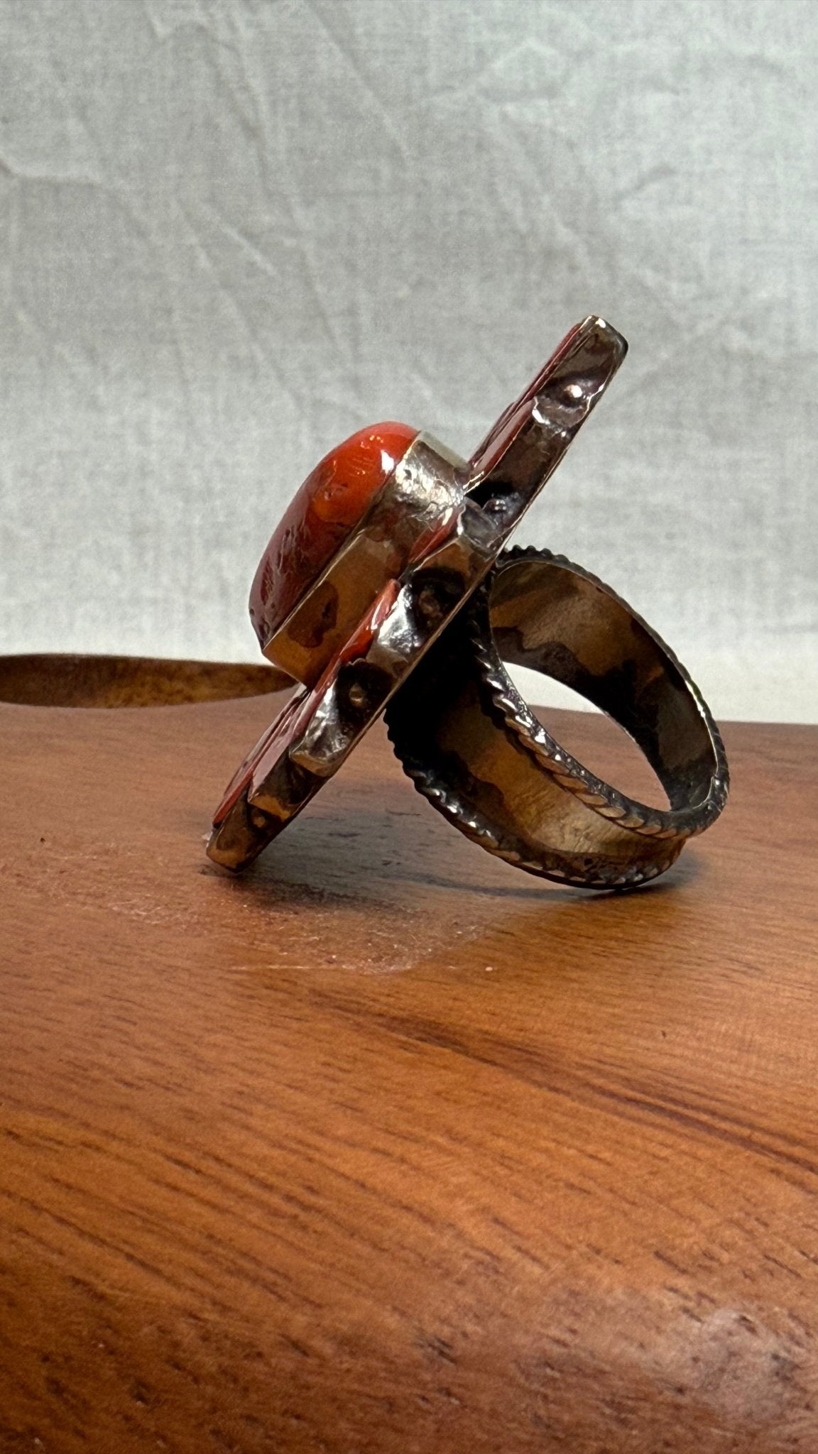 Coral Sun Ring - Vintage Vault Boutique