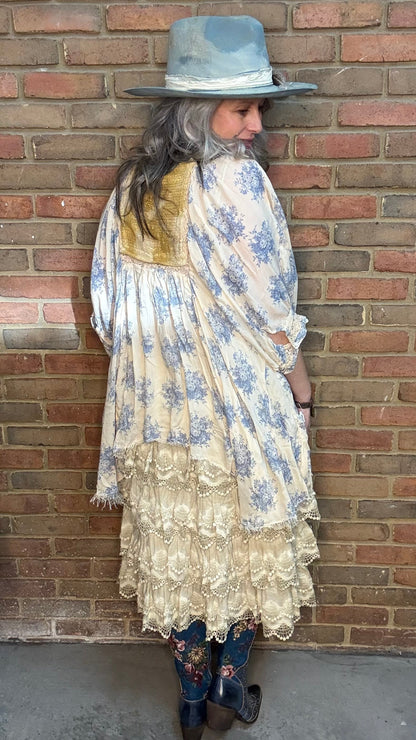 Vintage Slip Dress Tea Stain