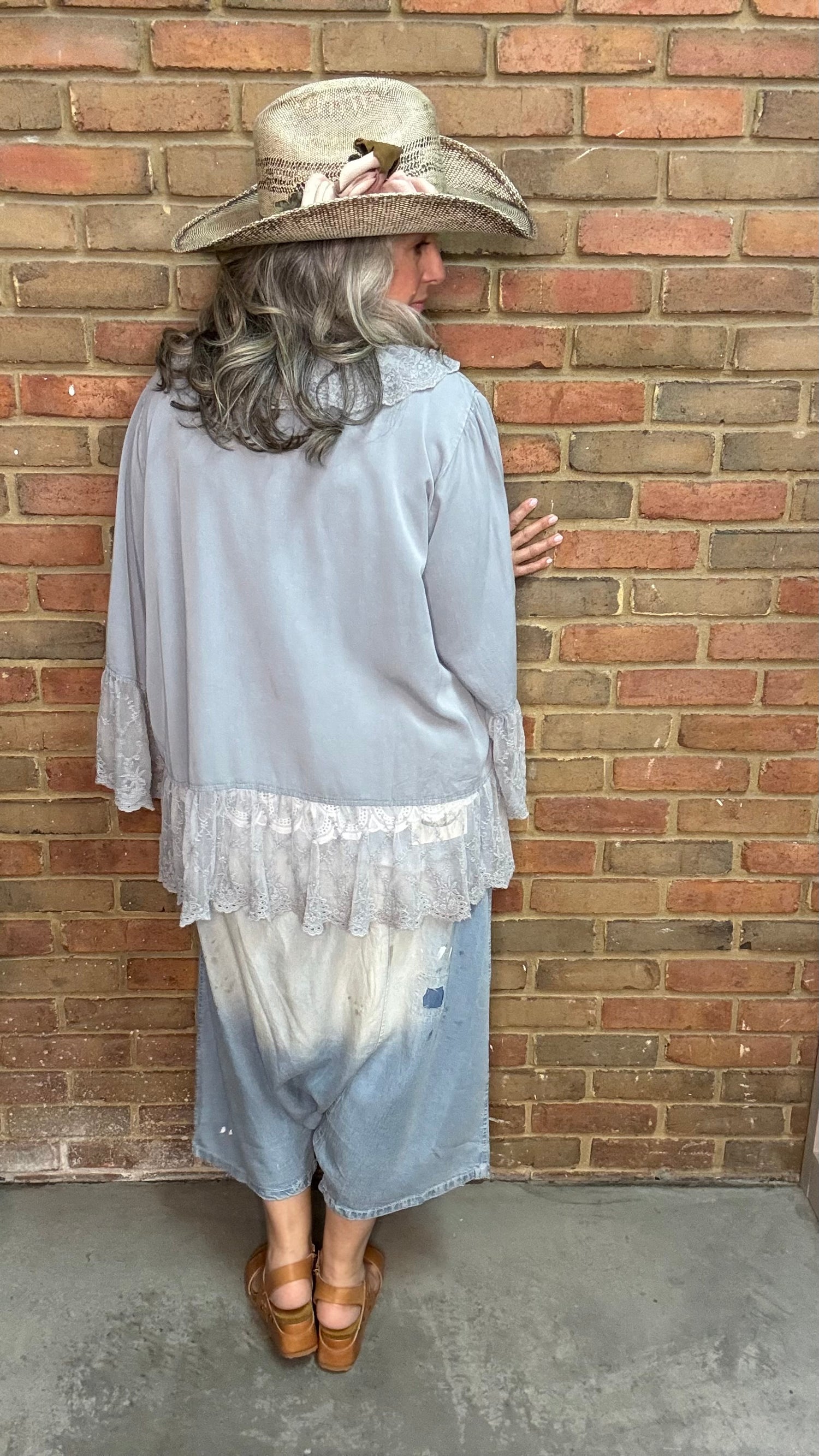 Ruffle Front Tie Top