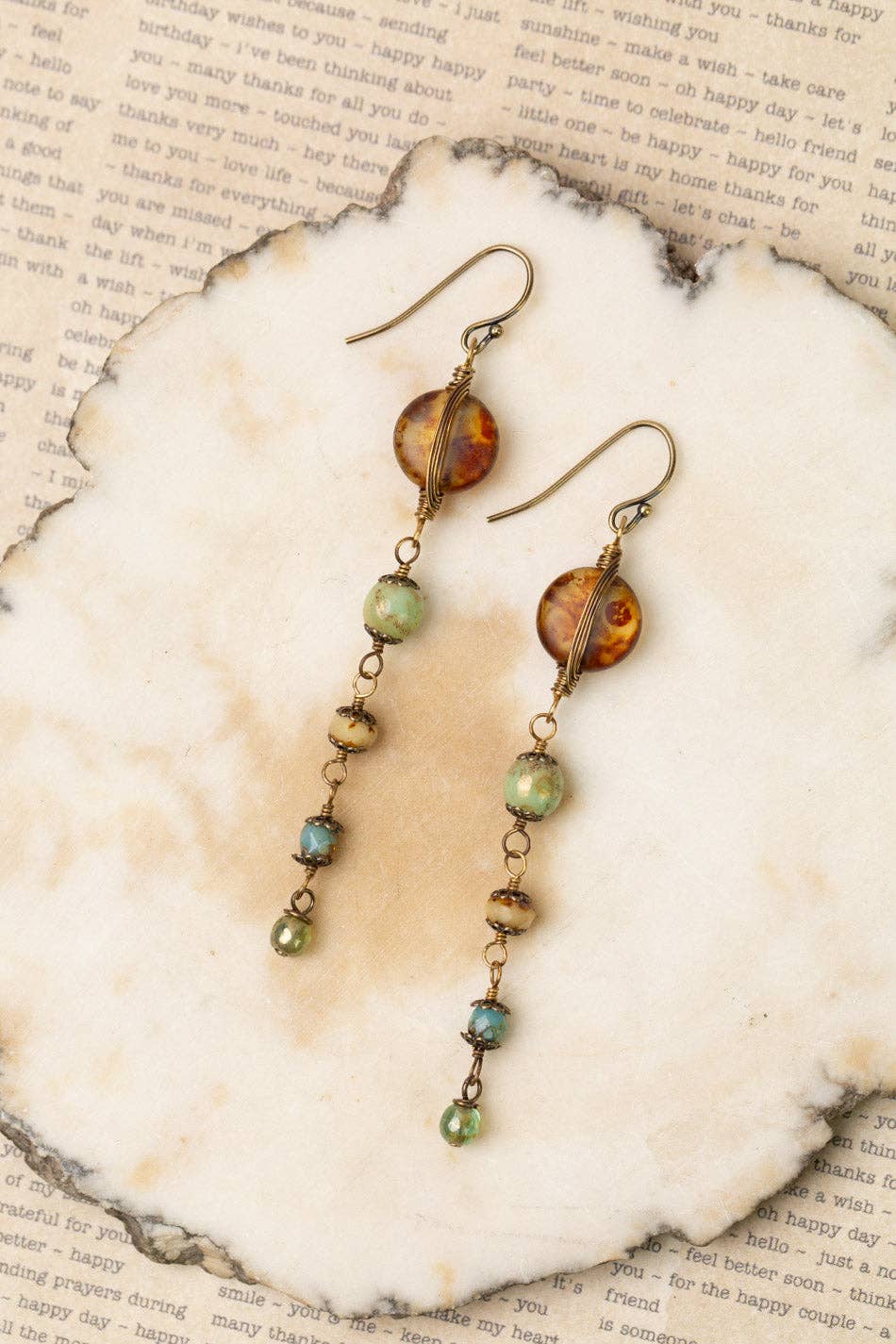 Rustic Creek Dangle Earrings E076 - Vintage Vault Boutique
