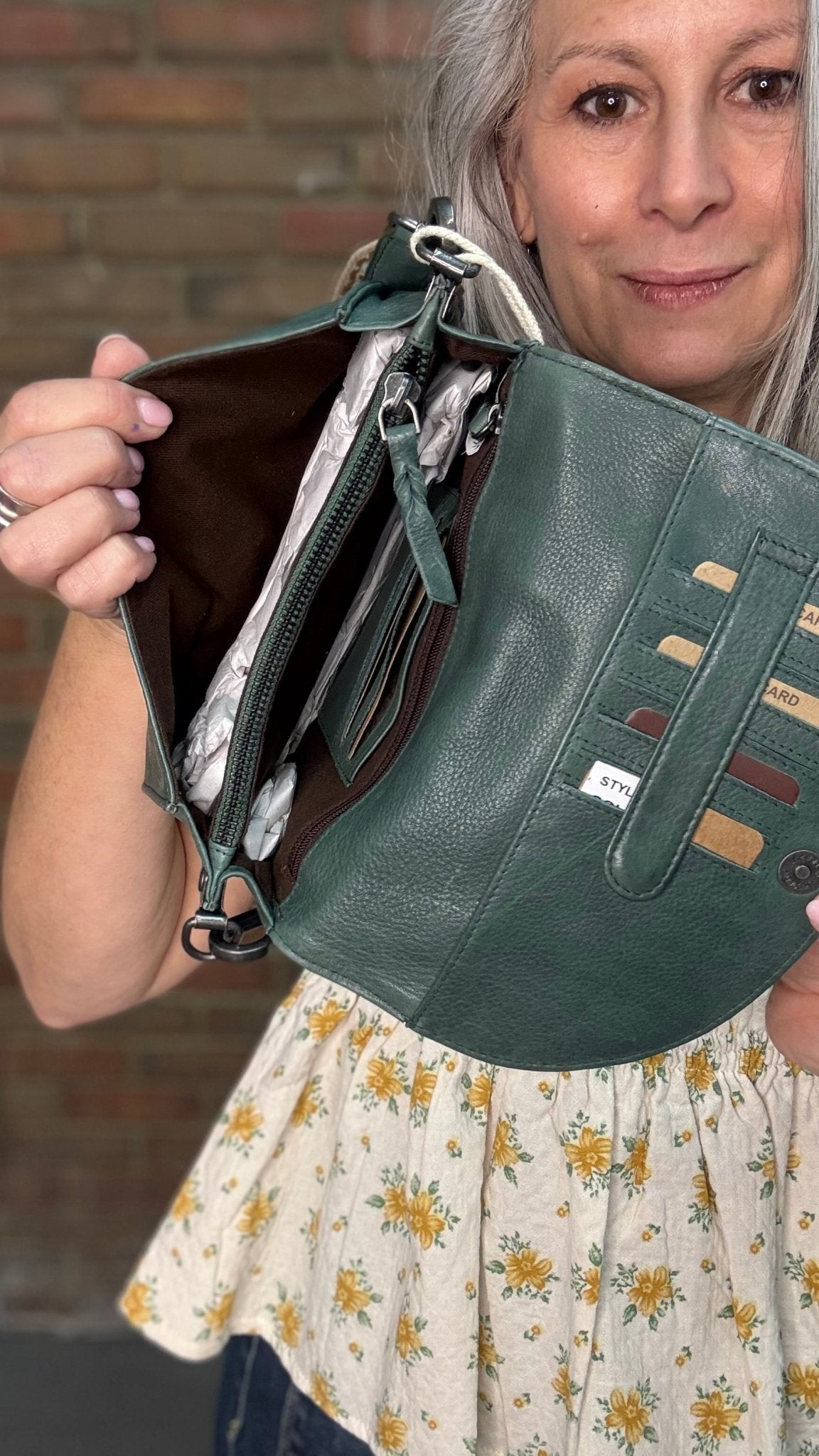 Leather Crossbody Card Purse - Vintage Vault Boutique