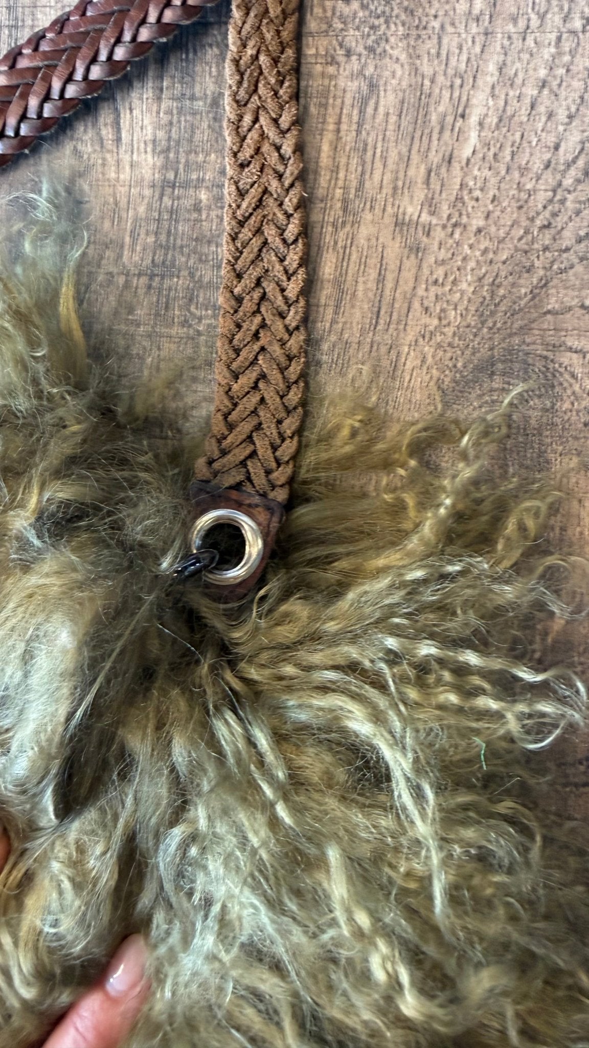 Small Green Mongolian Hand Bag - Vintage Vault Boutique