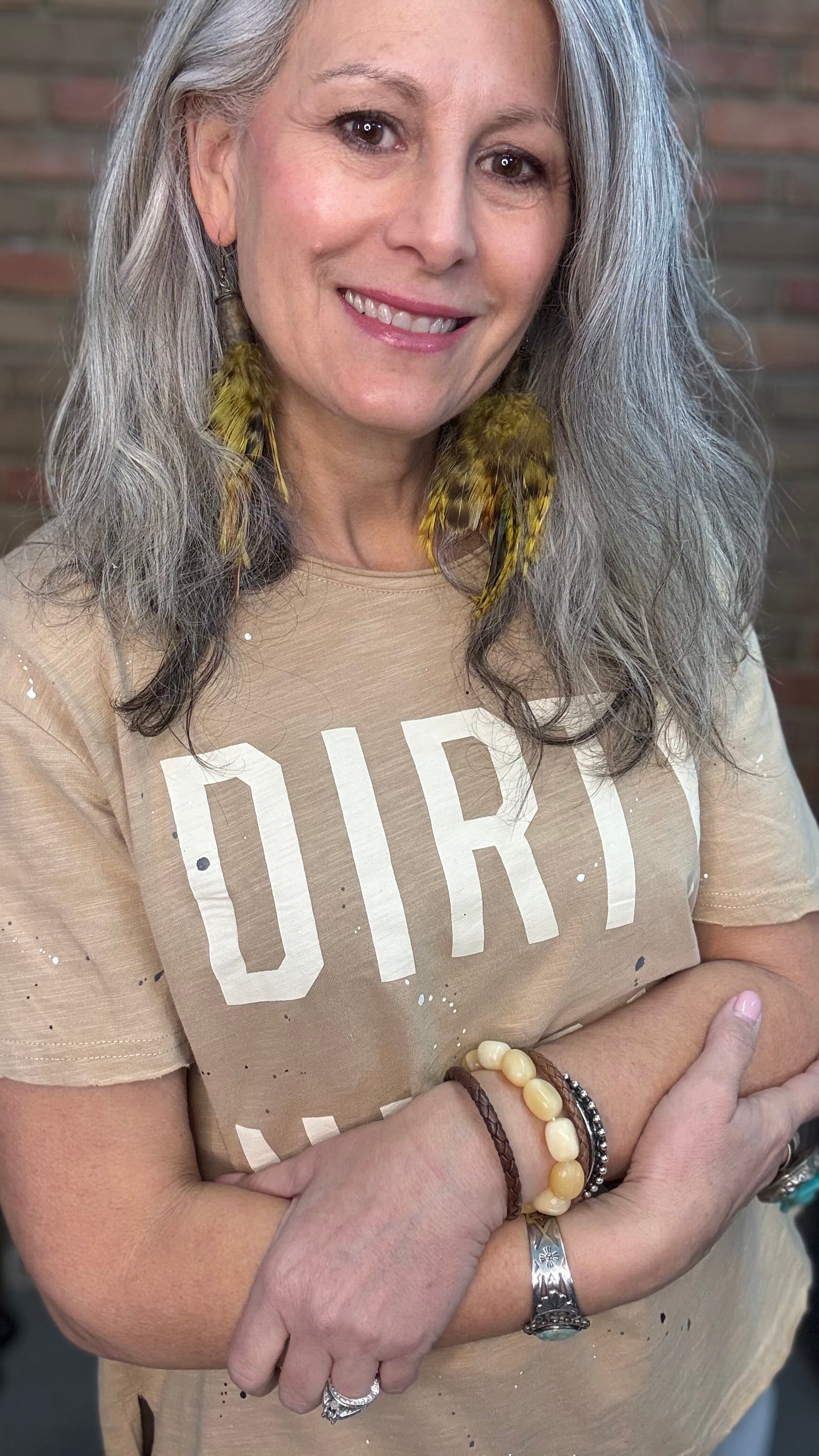 Vintage Hippie Tee-Vintage Tan