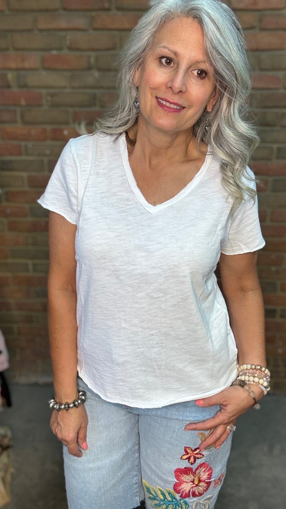 VANYA Short Sleeve Tee White - Vintage Vault Boutique