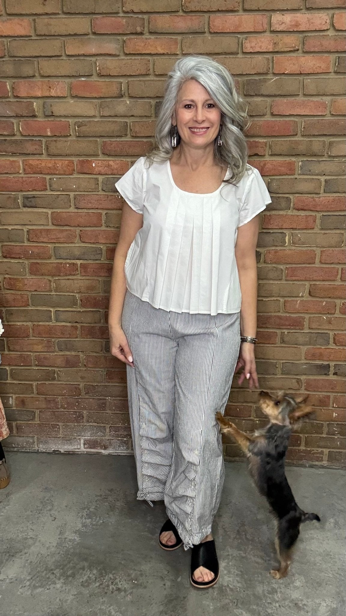 Daley Short Top in White - Vintage Vault Boutique