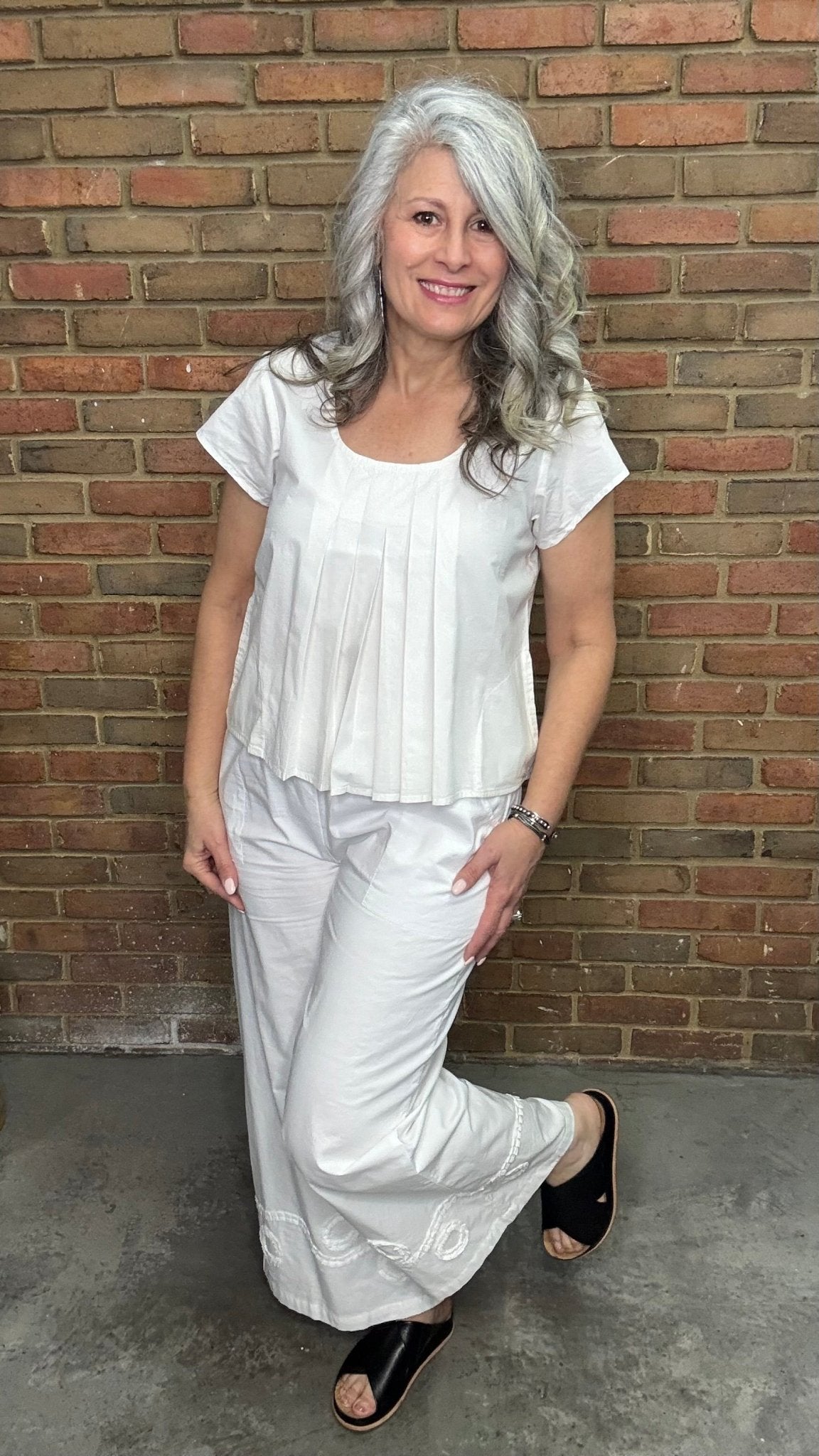Pippin Pant in White - Vintage Vault Boutique