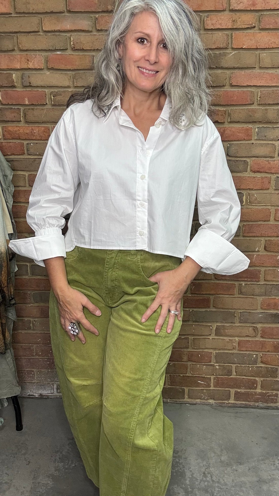 Cotton Embellished Collar Shirt
