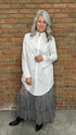 White X - Long Pointed Collar Shirt - Vintage Vault Boutique