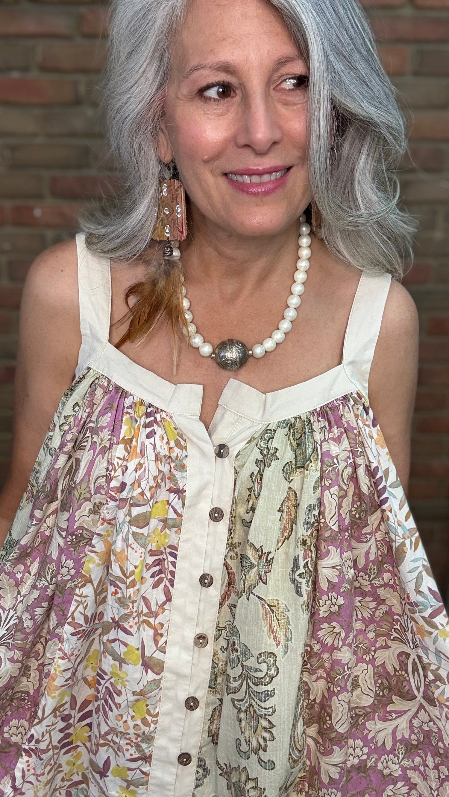 Floral and Paisley Print Button Down