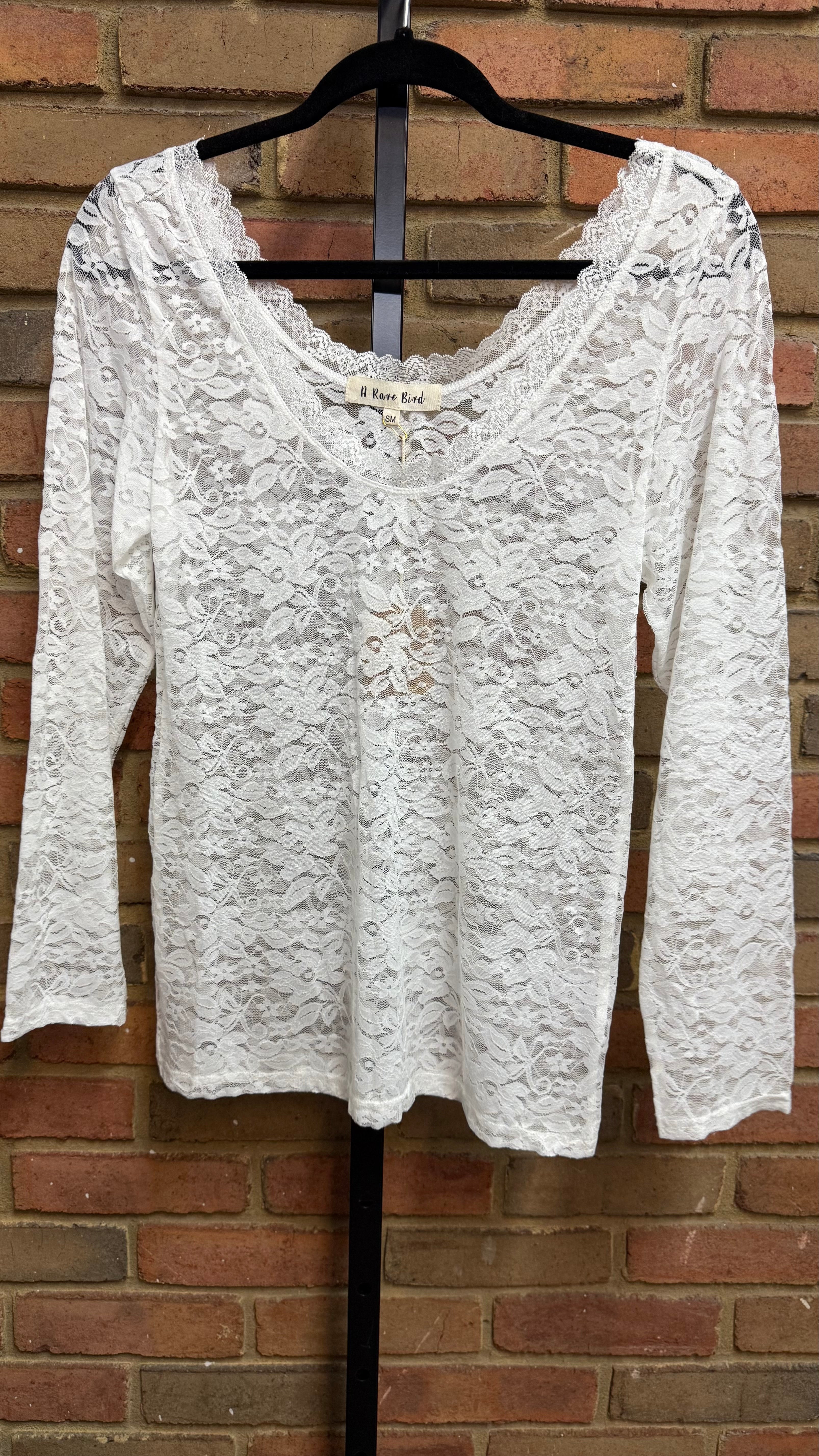 Off-White Lace Layering Top
