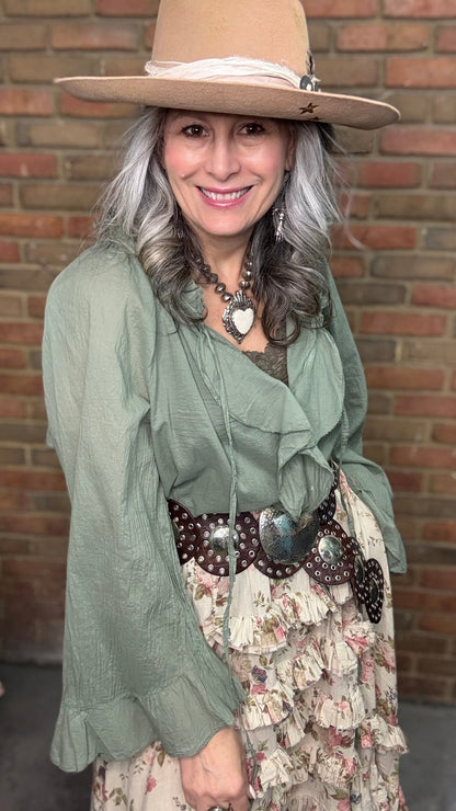 Gloria Cotton Blouse - Vintage Vault Boutique
