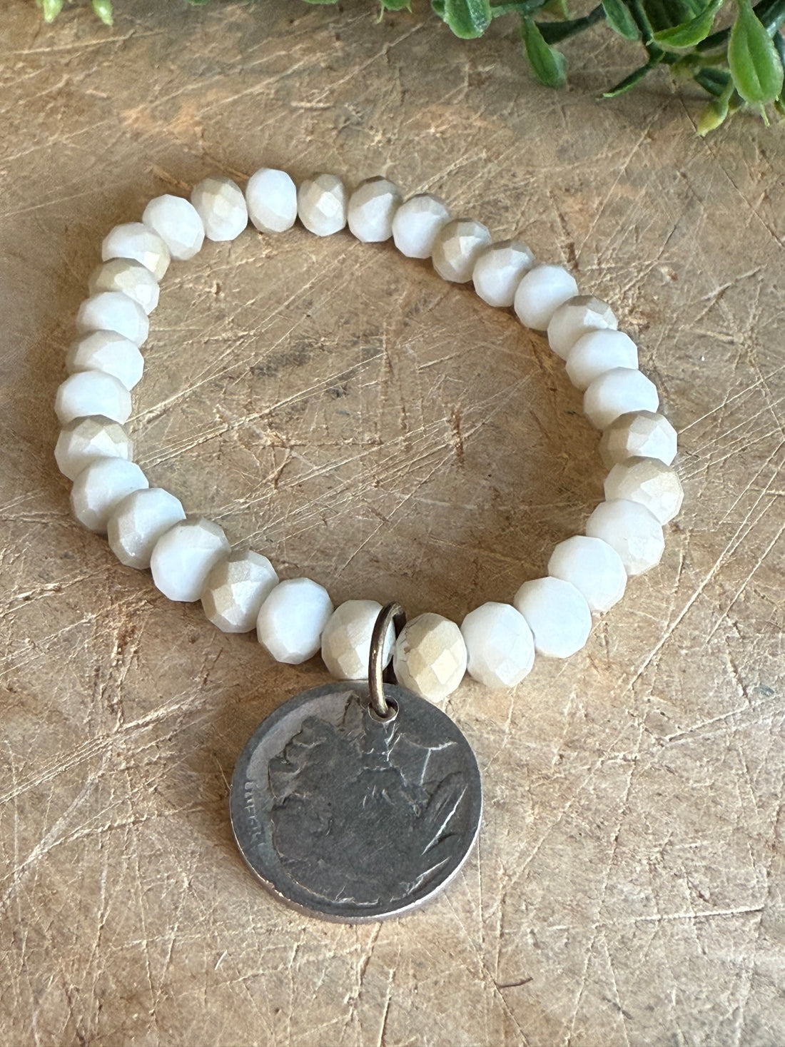Cream Buffalo Nickel Bracelet
