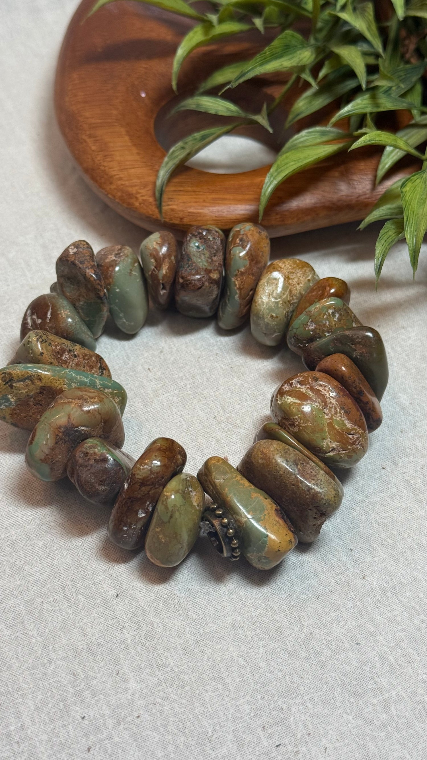 Turquoise Nugget Stretch Bracelet