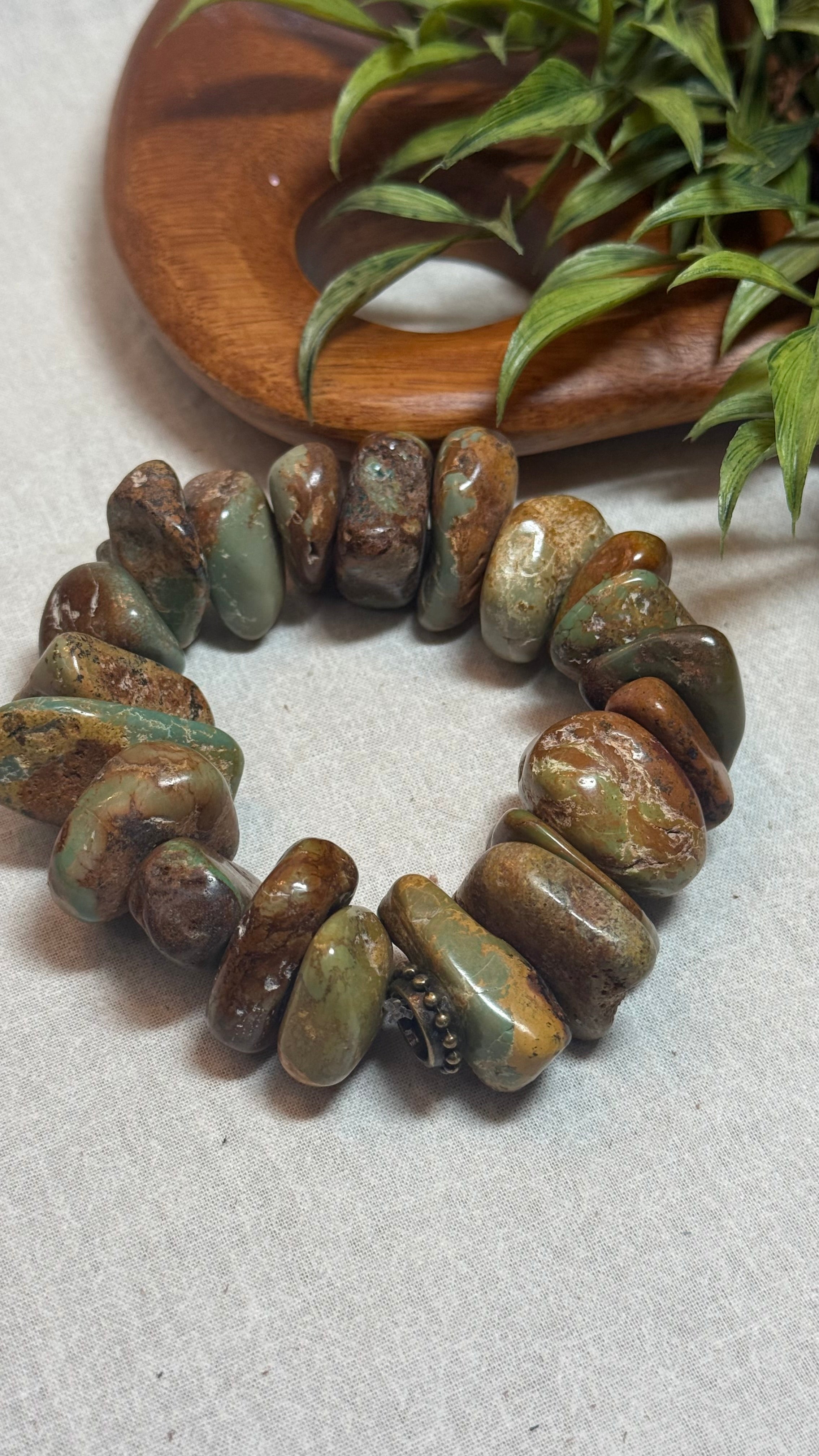 Turquoise Nugget Stretch Bracelet