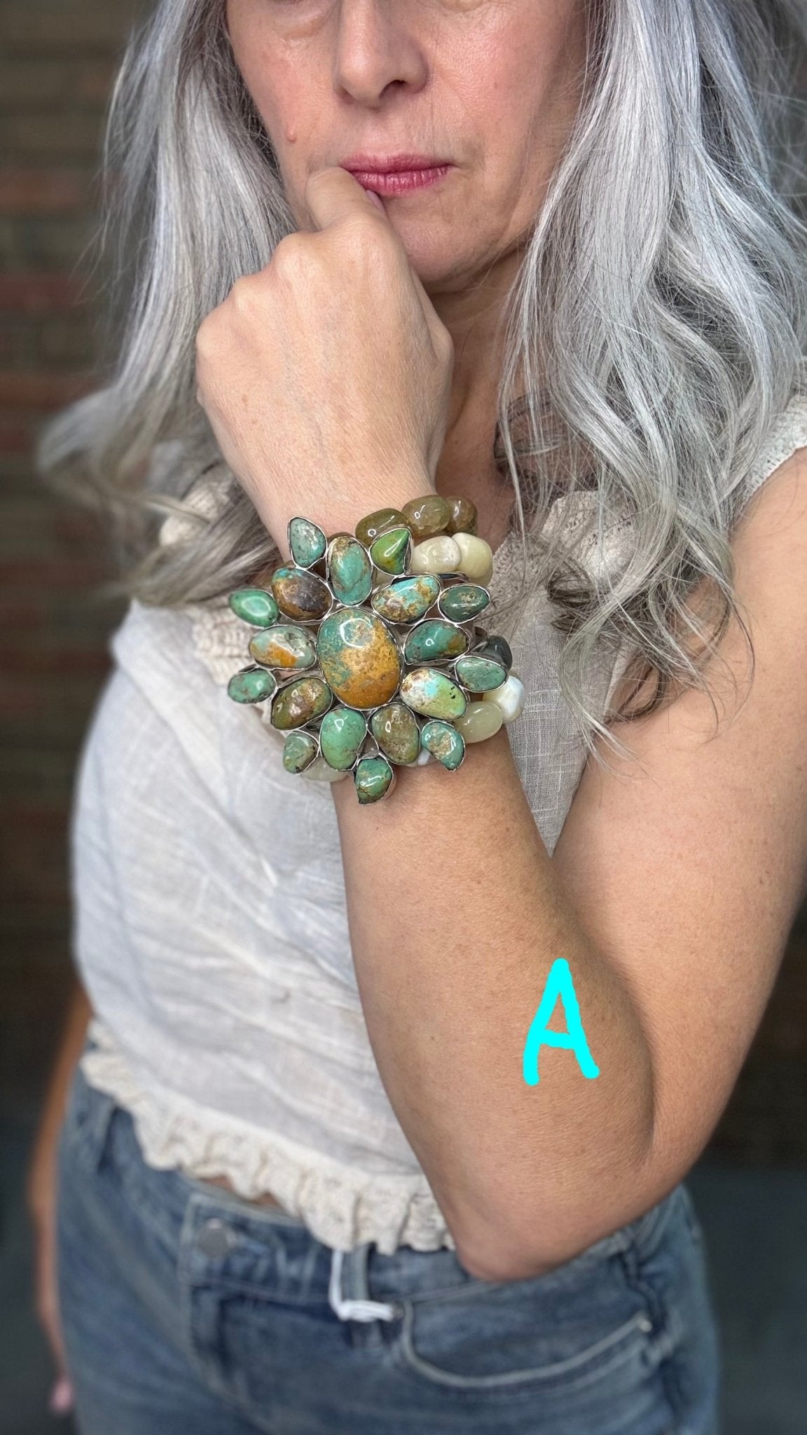 Large Turquoise Cuff - Vintage Vault Boutique