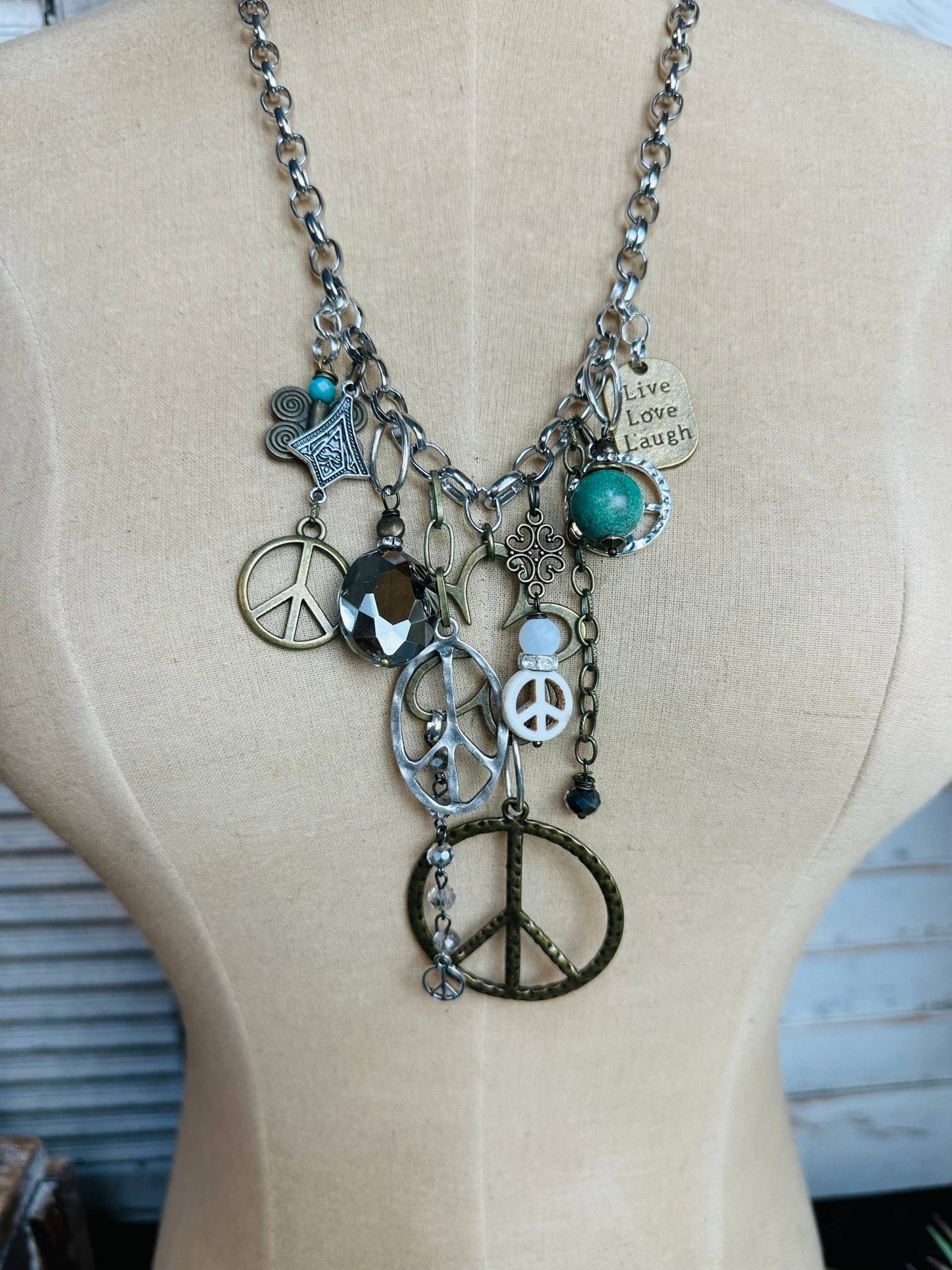 Gypsy Junk Originals Peace Necklace - Vintage Vault Boutique