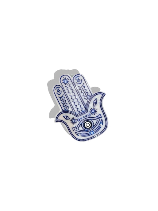 Hand Painted Hamsa Hand Claw Hair Clip