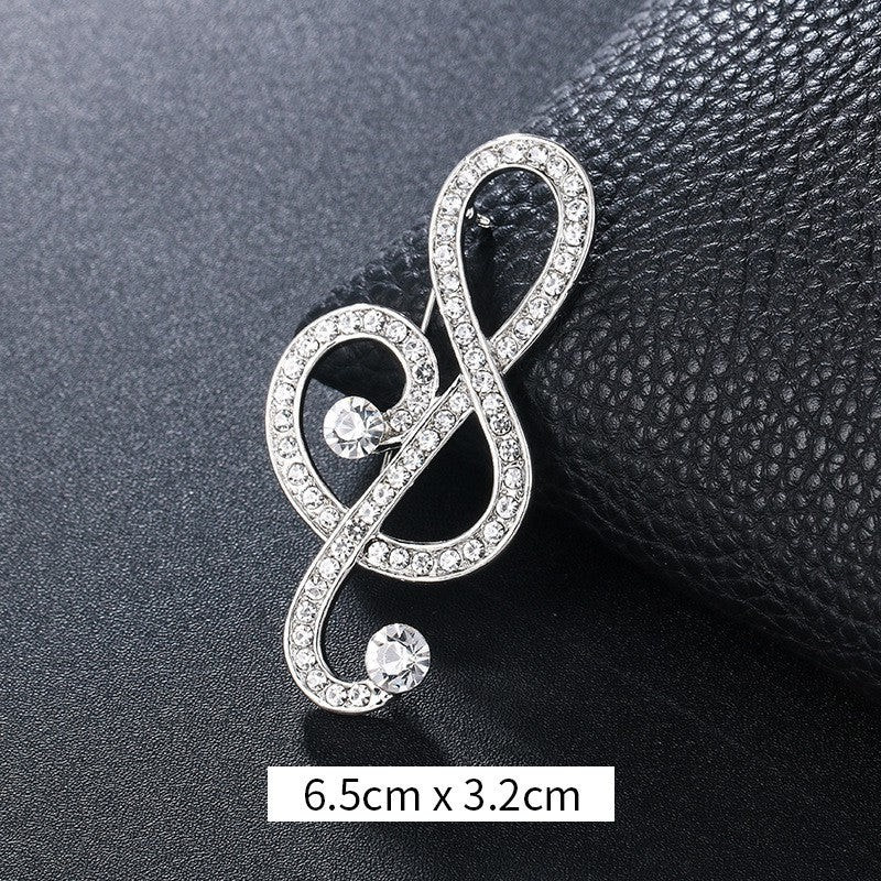 Musical Note Brooch Pin