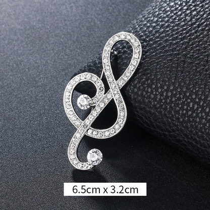 Musical Note Brooch Pin