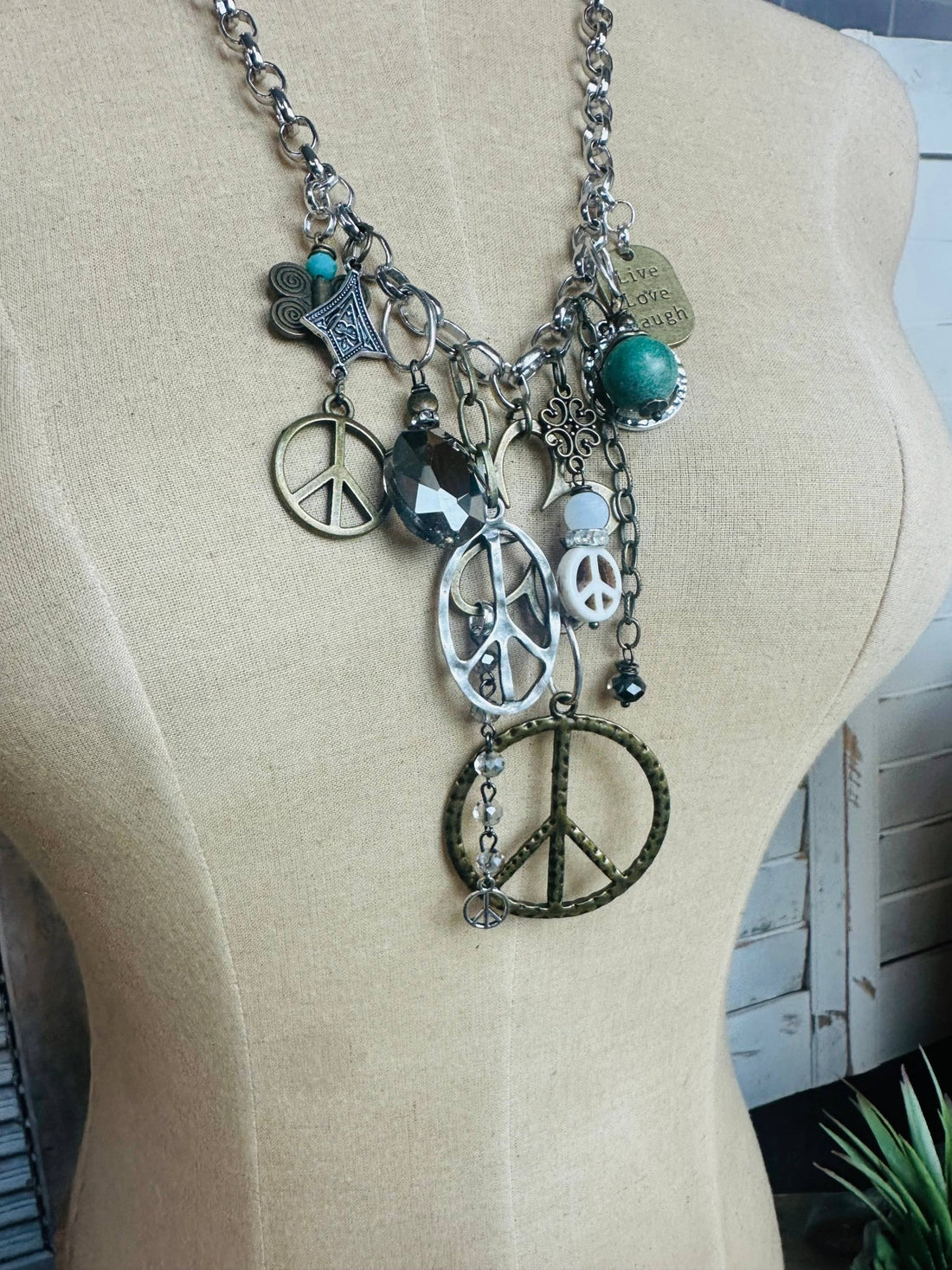 Gypsy Junk Originals Peace Necklace - Vintage Vault Boutique