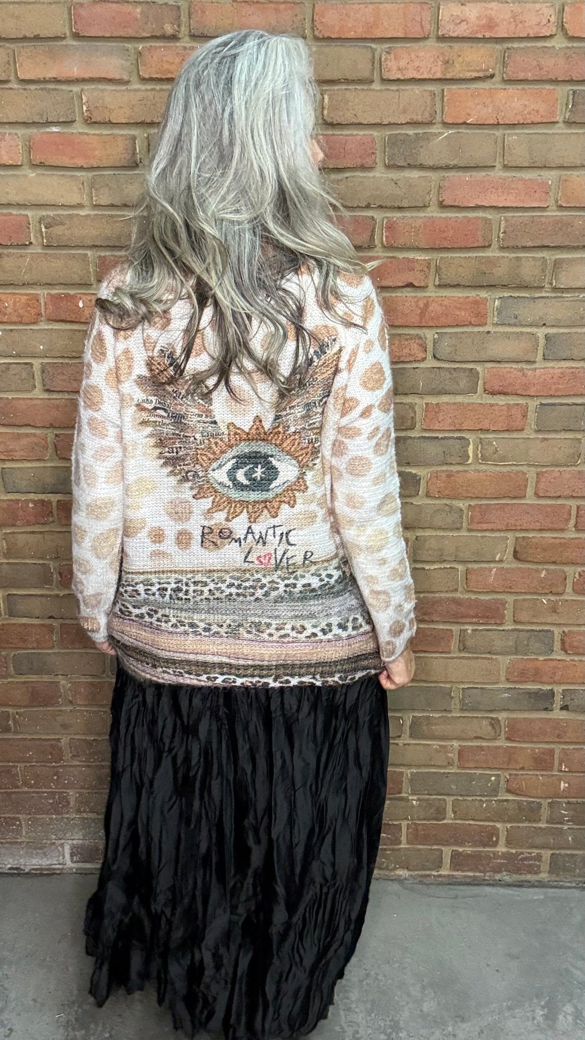 Romantic Lover Print Sweater - Vintage Vault Boutique