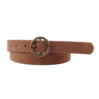 Copper - Tone Circle Buckle Belt - Vintage Vault Boutique