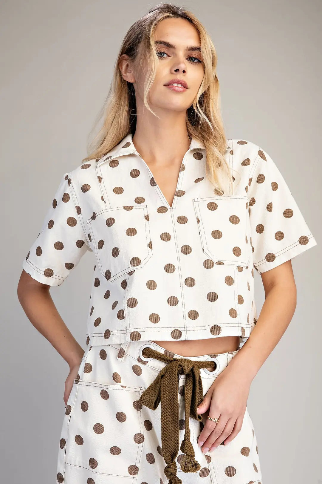 Polka Dot Boxy Top