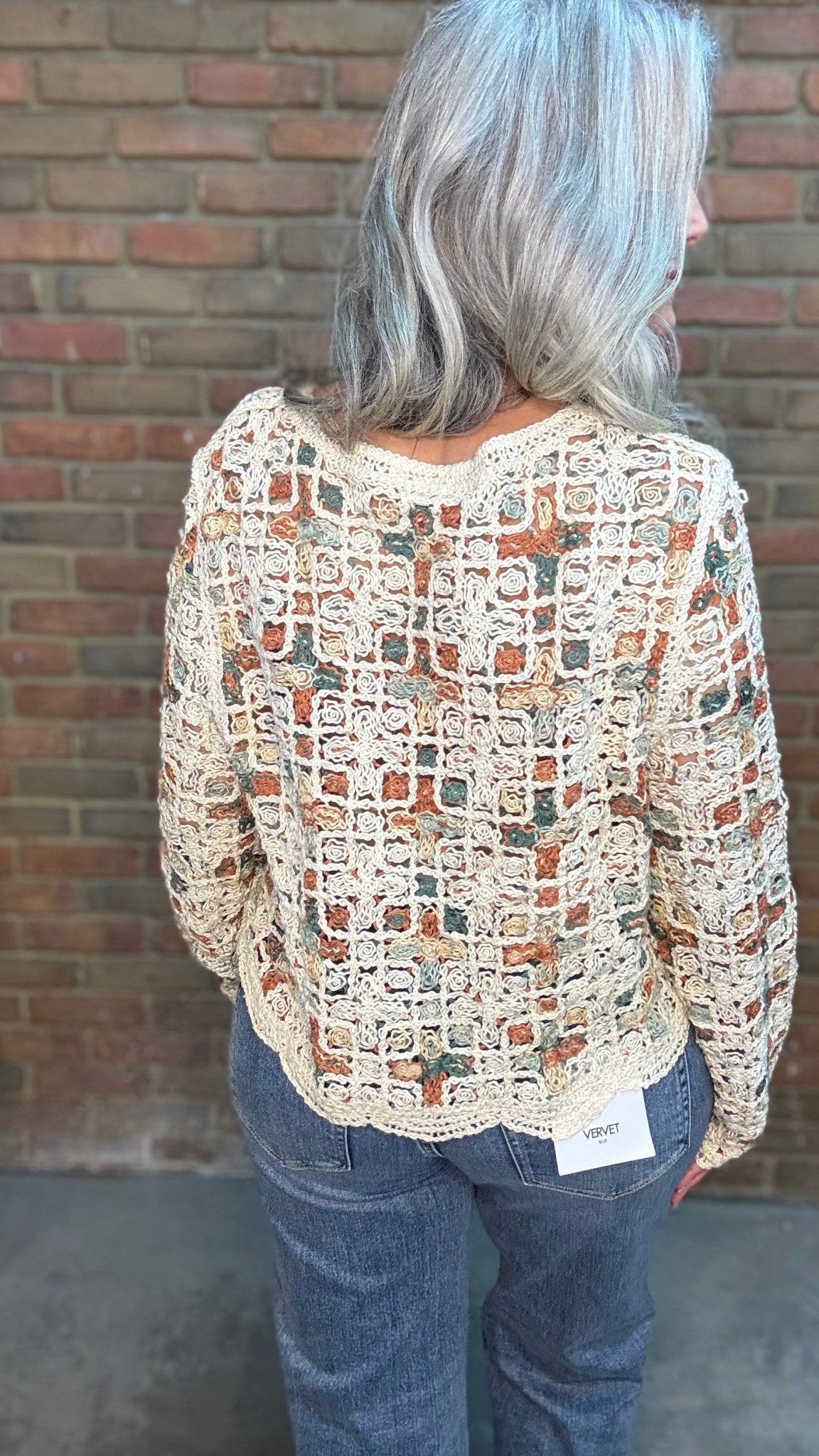 Boho Patchwork Crochet Cardigan - Vintage Vault Boutique
