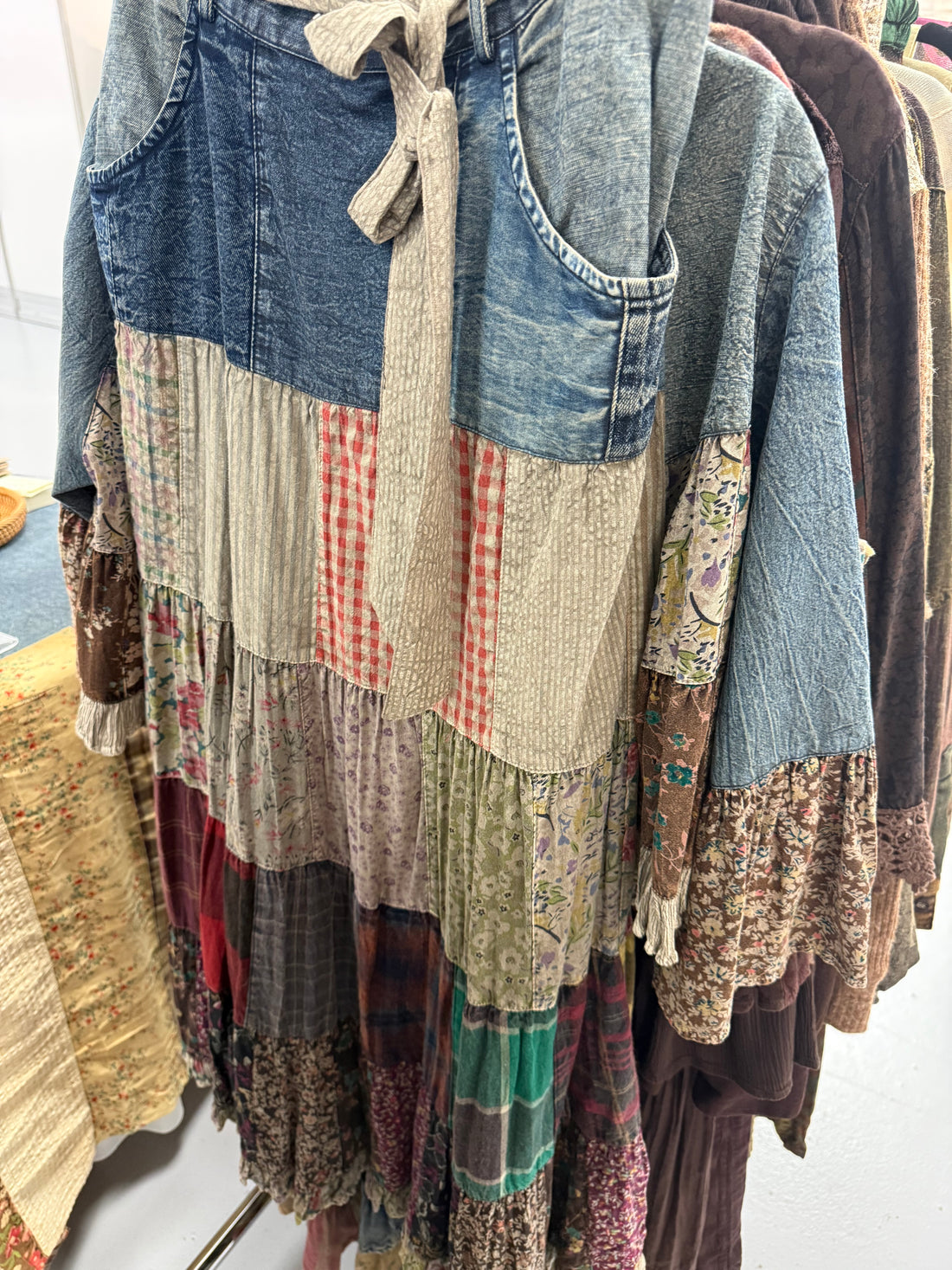 Western Boho Chic Patchwork Skirt