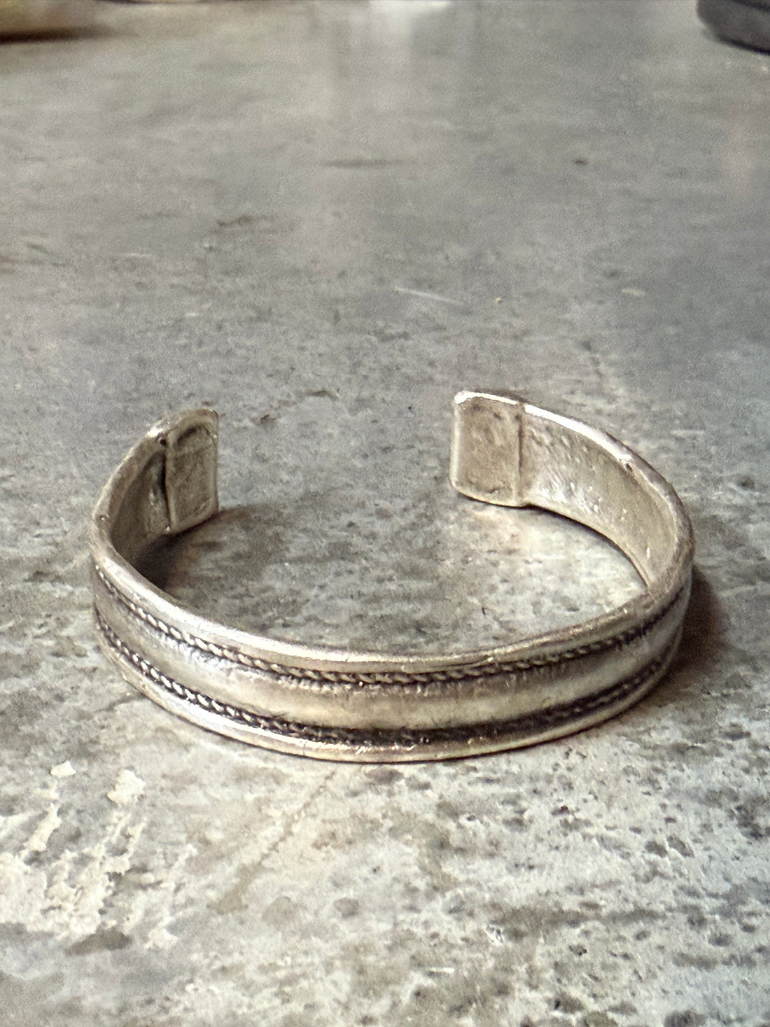 Turkish Silver Simple Cuff Bracelet