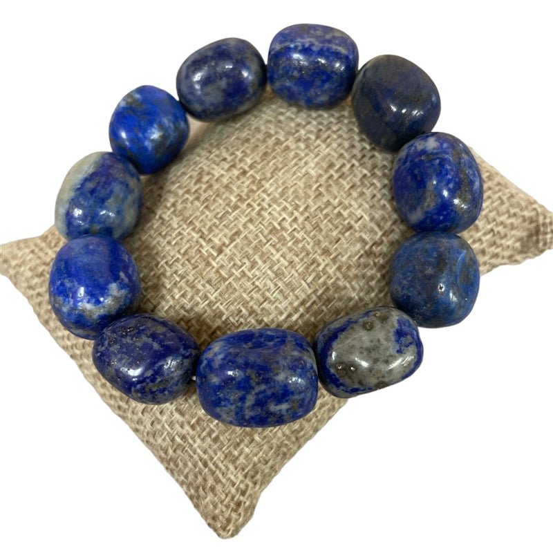 Large Semi - Precious Stone Stretch Bracelet - Vintage Vault Boutique