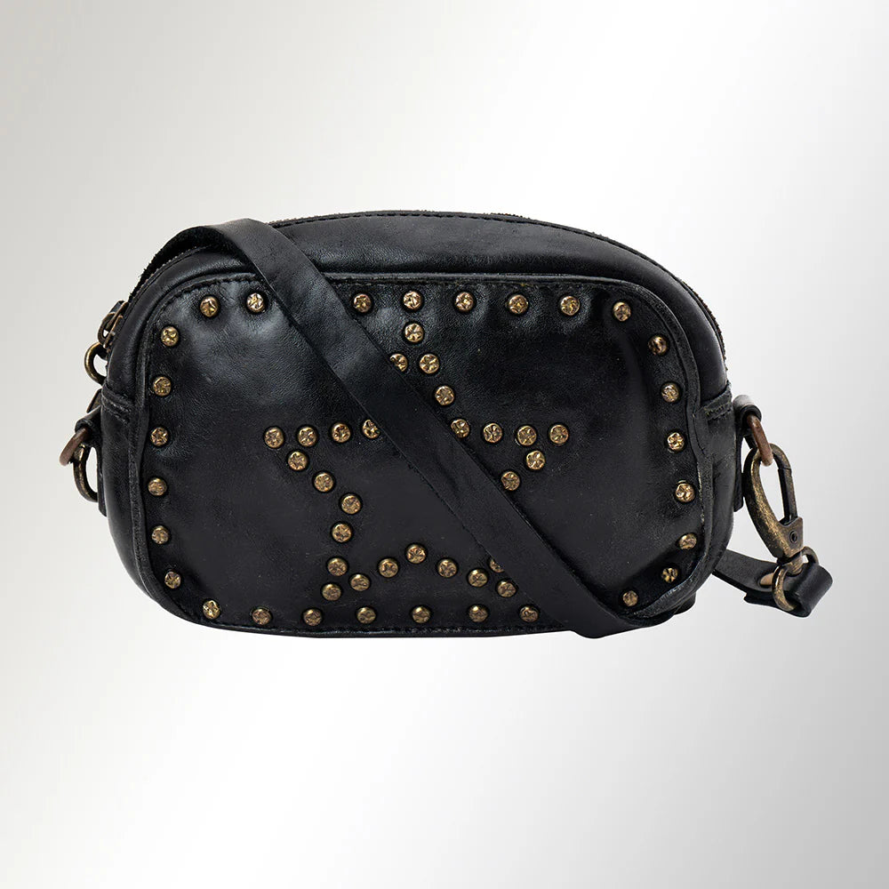 Leather Star Studded Bag