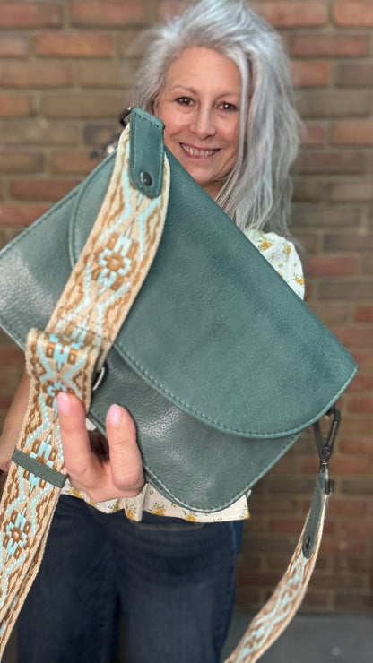 Leather Crossbody Card Purse - Vintage Vault Boutique