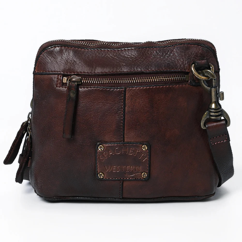 Brown Leather Coin Purse Bag