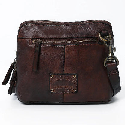 Brown Leather Coin Purse Bag