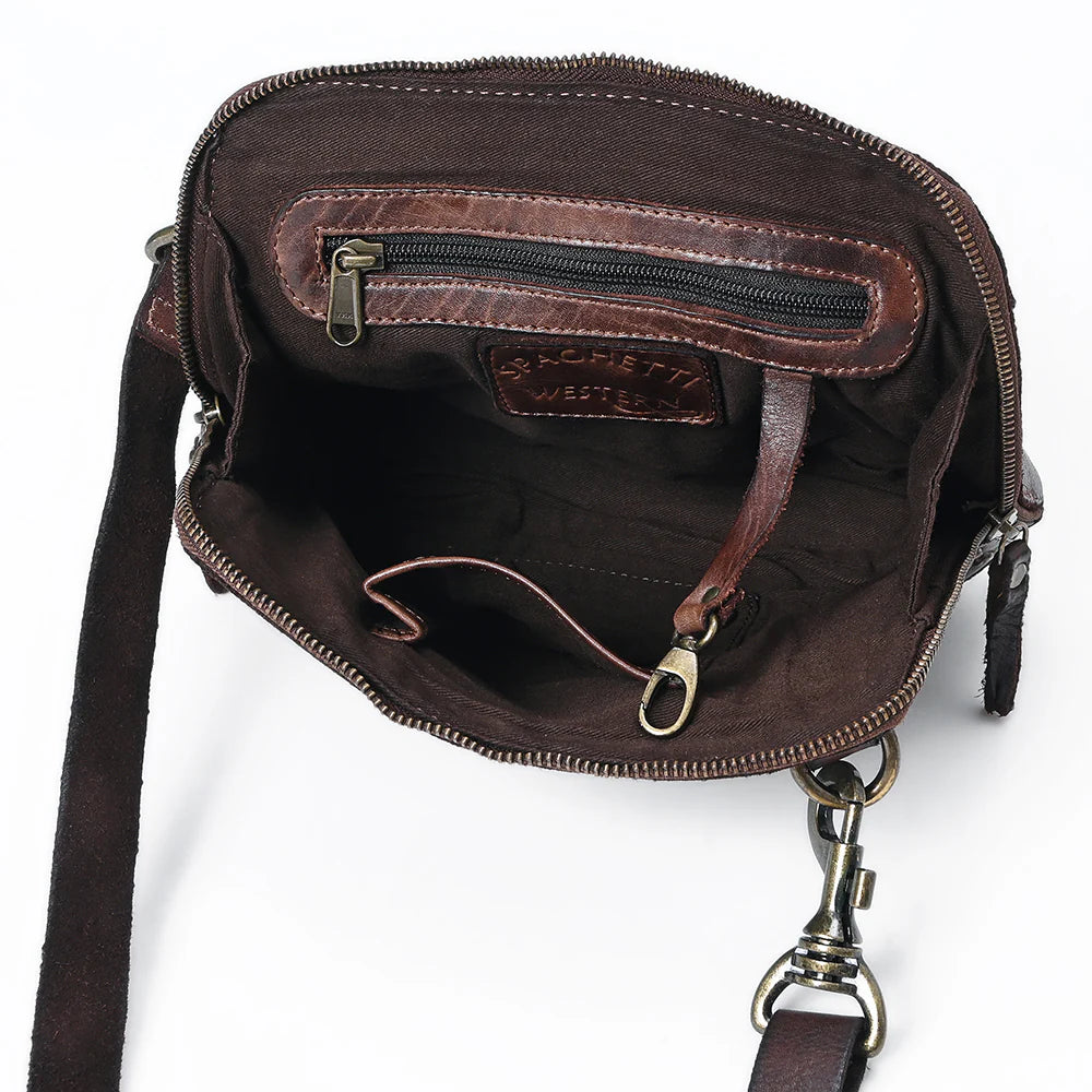 Brown Leather Coin Purse Bag