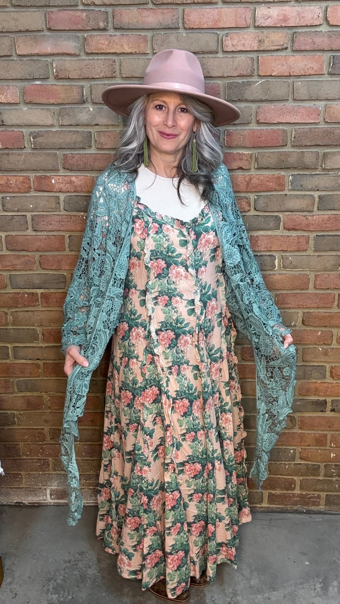 Crochet Butterfly Throw Over Cardigan - Vintage Vault Boutique