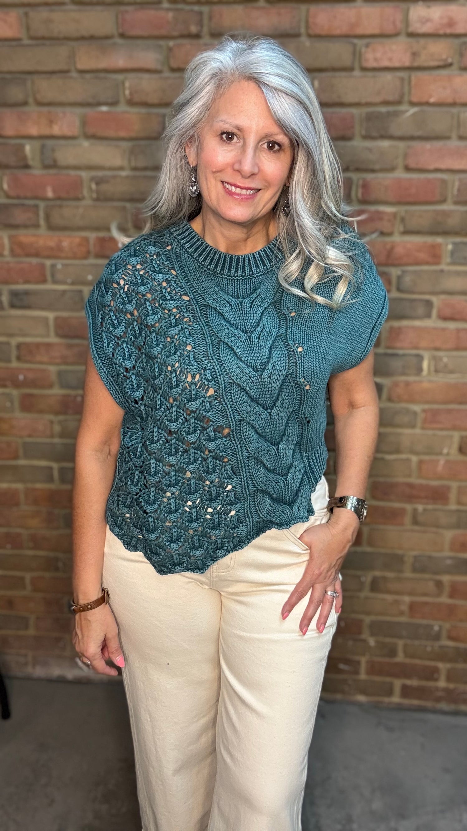 Sleeveless Sweater Vest TEAL