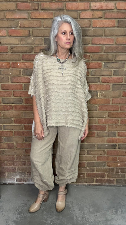 Linen Tucked Bottom Pant