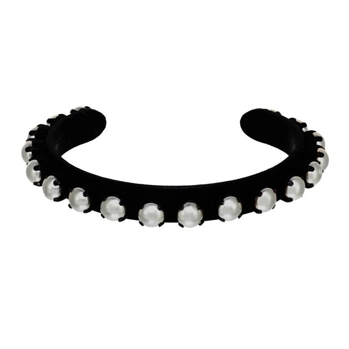 Kelly Cuff Bracelet Smutt and Pearl - Vintage Vault Boutique