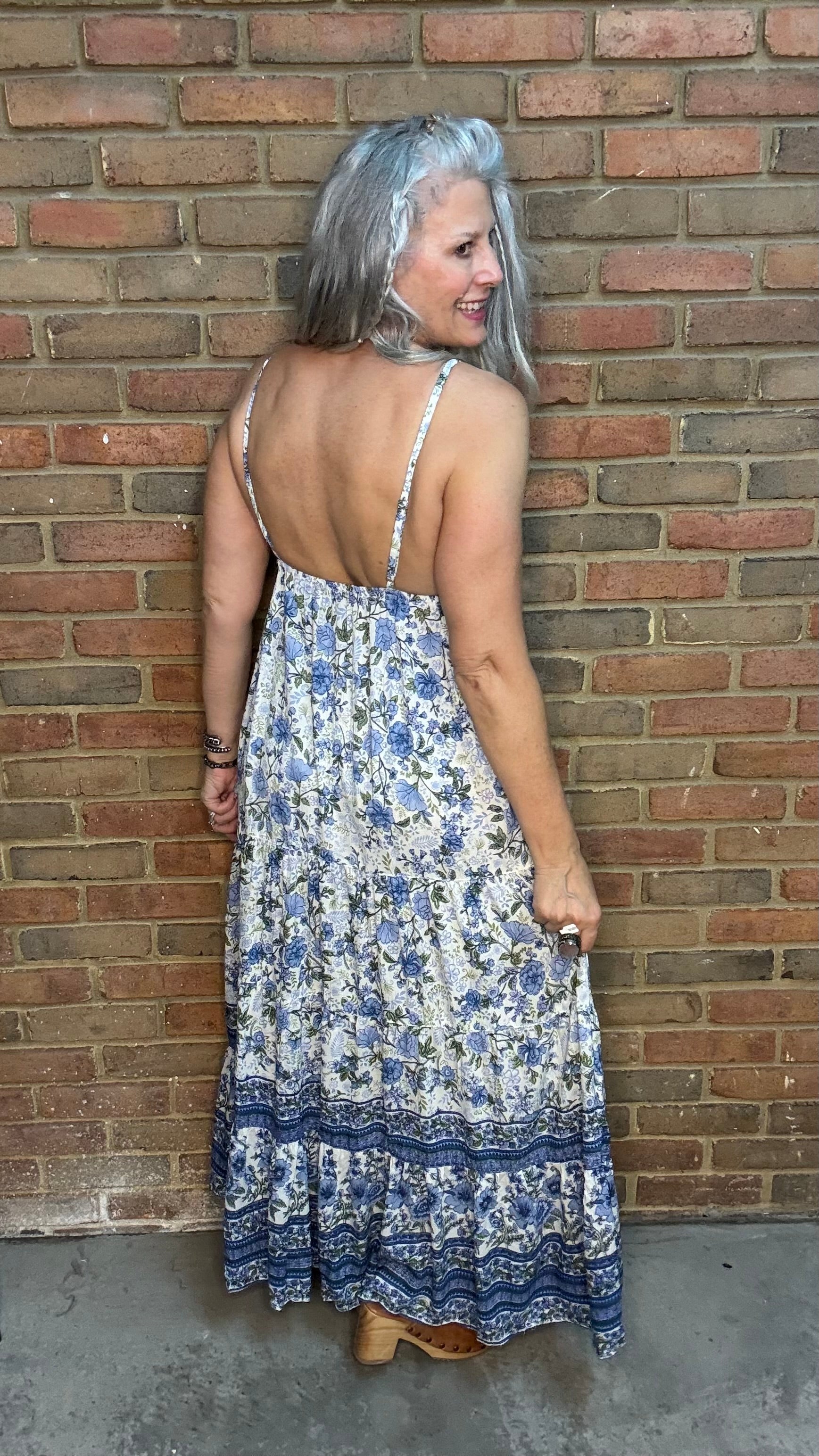 Willow Blue Tie Front Dress