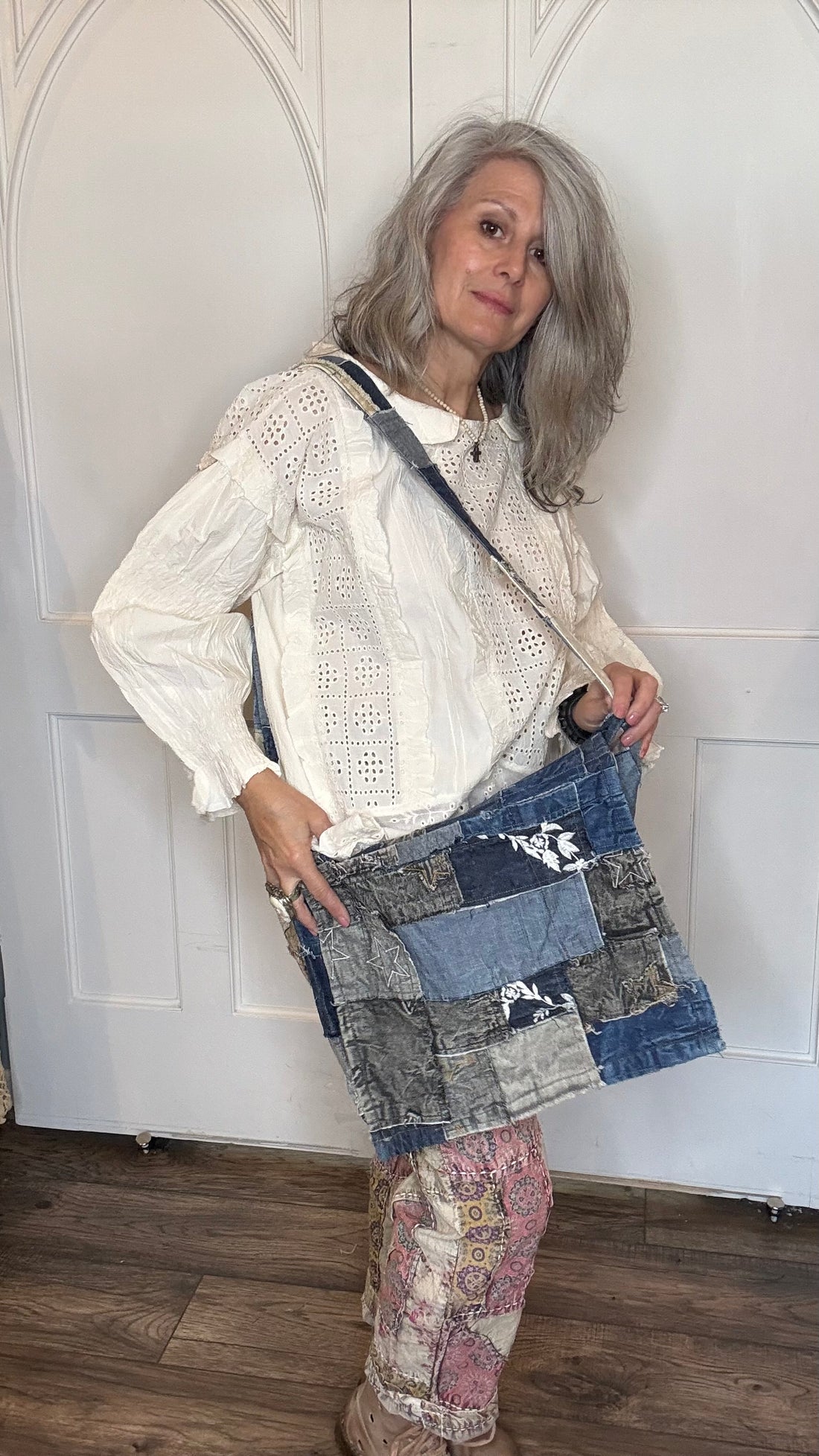 Denim Patch Bag