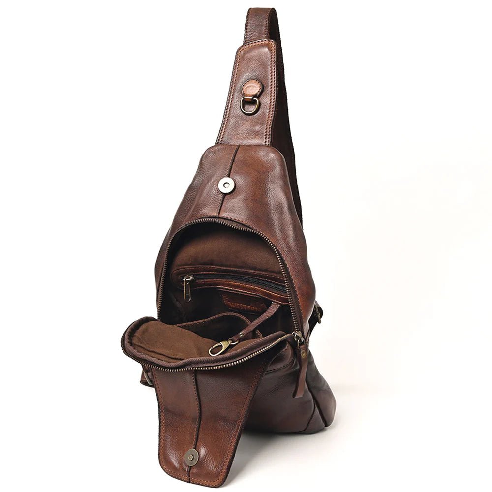 Leather Sling Bag - Vintage Vault Boutique